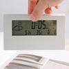 Digital Alarm Clock Transparent Desk Clock with Date, Temperature, Humidity, Small Table Clock with