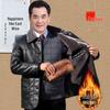 Men's Leather Jacket: Stylish Spring & Autumn Lapel Coat for 50-60-Year-Olds