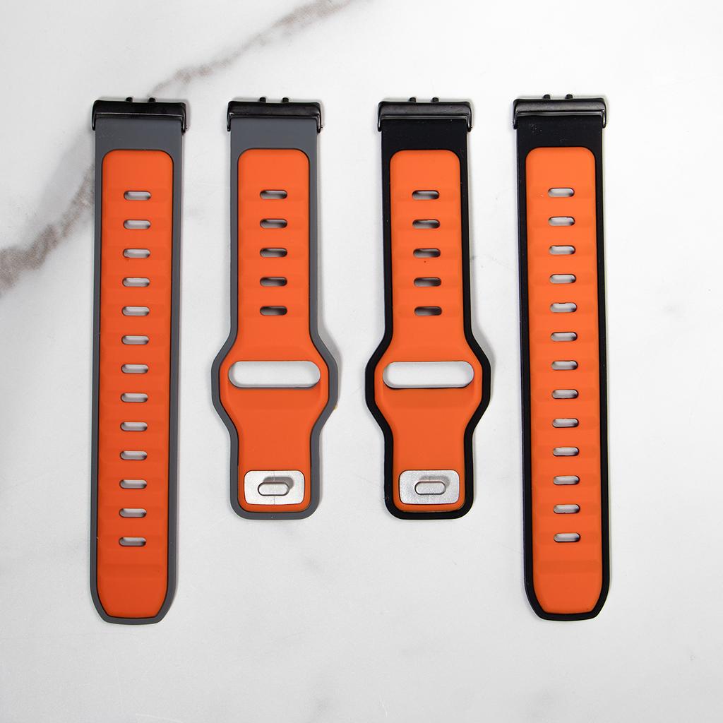 Adjustable Sport Band For Samsung Galaxy Watch Fit 3 Two Tone Silicone Strap For Galaxy Fit3 Smartwatch Breathable Bracelet