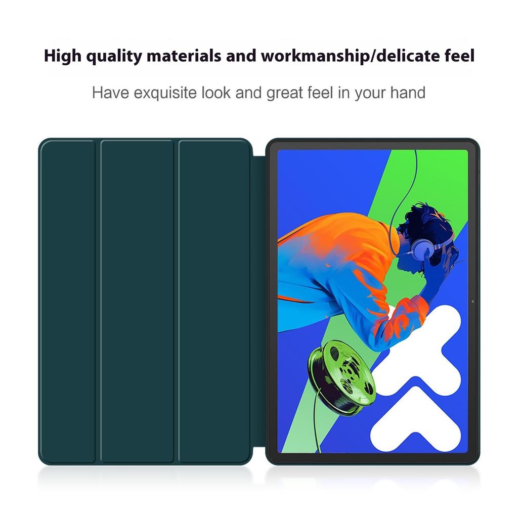 For Lenovo Idea Tab Pro/Xiaoxin Pad Pro 12.7 (2025) Case PU Leather TPU Back Trifold Stand Tablet Cover