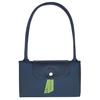 Longchamp Le Pliage Mode Lässig Faltbare Tasche Klappenverschluss Leder Umhängetasche Damen Taschen Dunkelblau 2605919P57