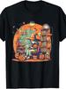 Bookworm Reading Book Halloween Costume Librarian Teacher T-Shirt 2 Retro Casual Crew Neck Printed T-Shirt
