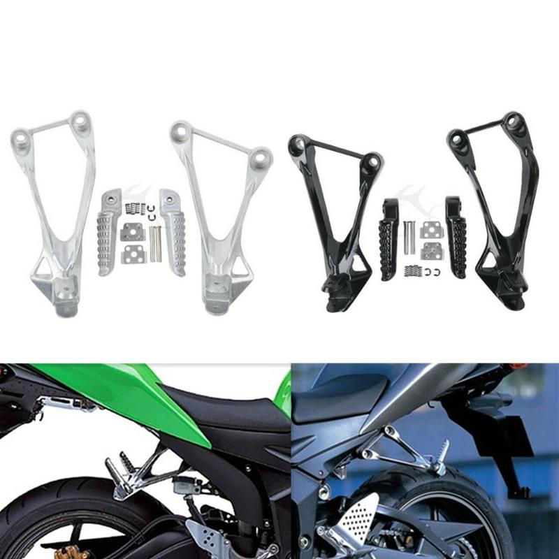 Motorcycle Rear Footrest Foot Pegs For KAWASAKI Ninja ZX6R 2005-2008 2007 2006 ZX636 2005-2006 Silver/Black/Matte Black