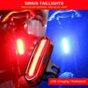 Luz traseira de bicicleta recarregável por USB, luzes traseiras LED vermelhas brilhantes, adequadas para qualquer bicicleta/capacete, fáceis de instalar para segurança no ciclismo