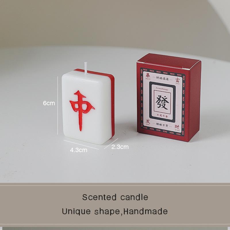 

Новогодний маджонг с предсказаниями ароматические свечи день рождения традиционный подарок аромат сувенир имитация креативный моделирование воск 4