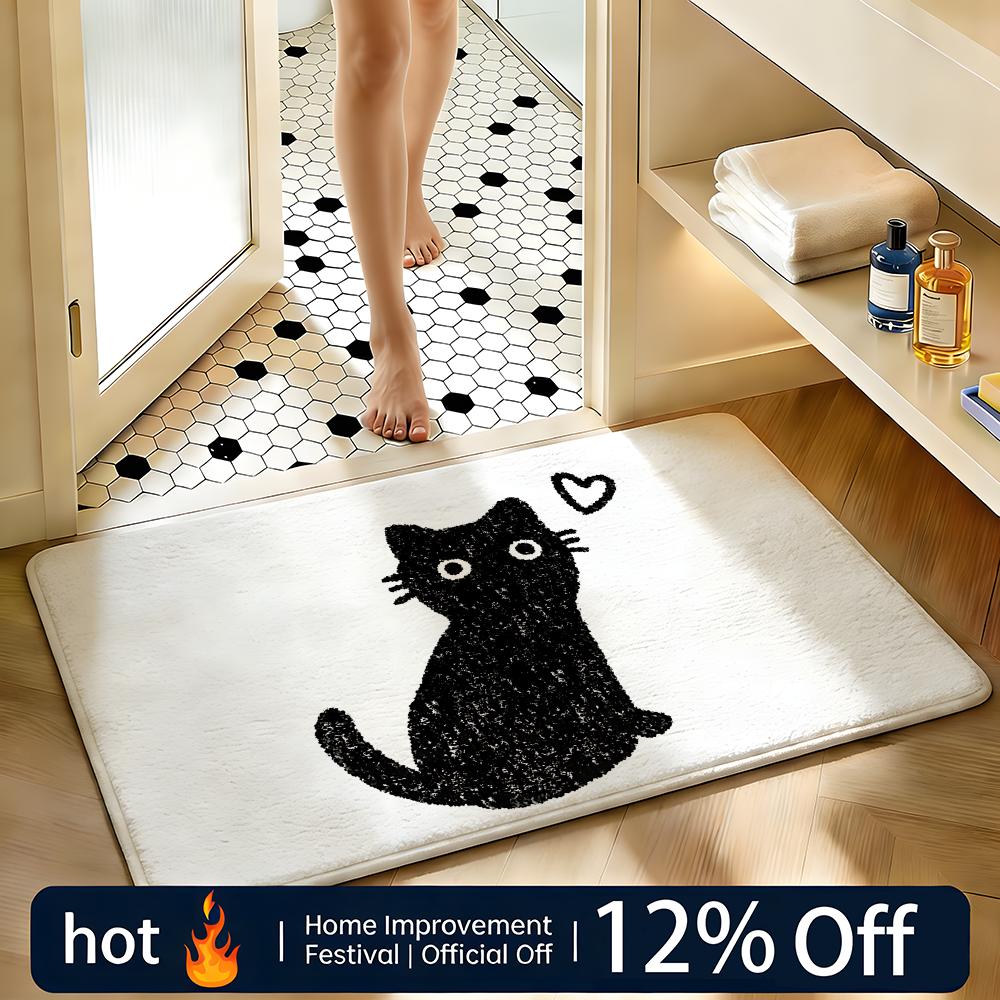 Soft Absorbent Non-Slip Rug Popular Animal Floor Mat Home Decor Doormat Bedroom Floor Mat Shower Carpet