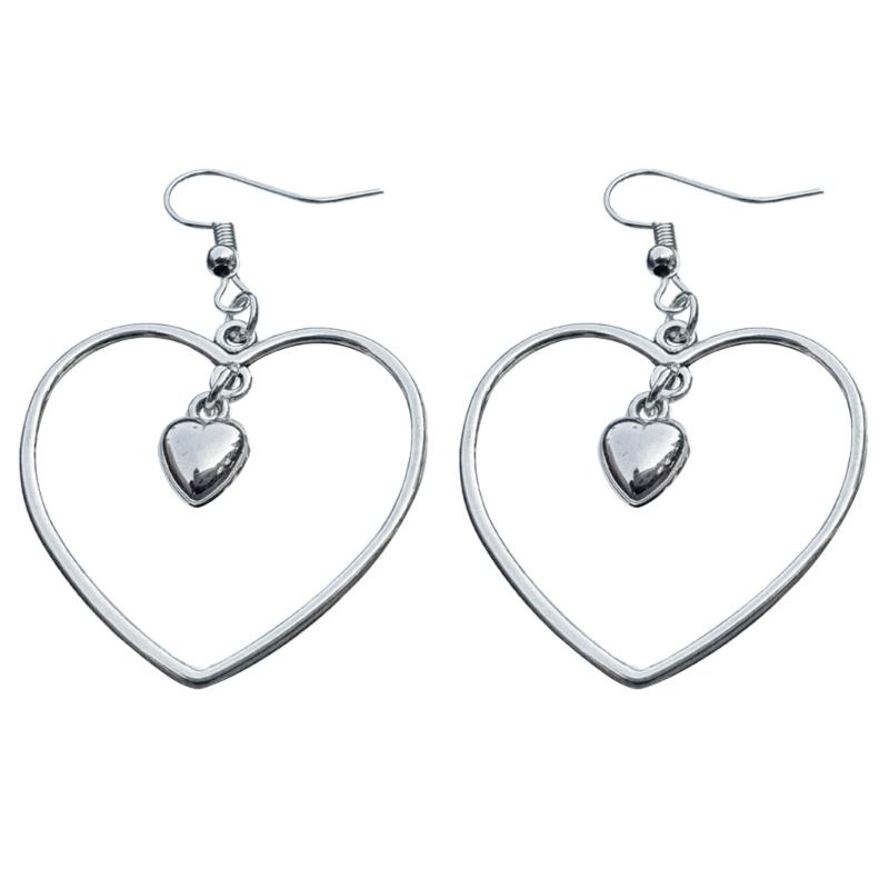 

Drop Earrings Hollow Heart Ear Dangle Alloy Material Perfect for Extended Wear 1