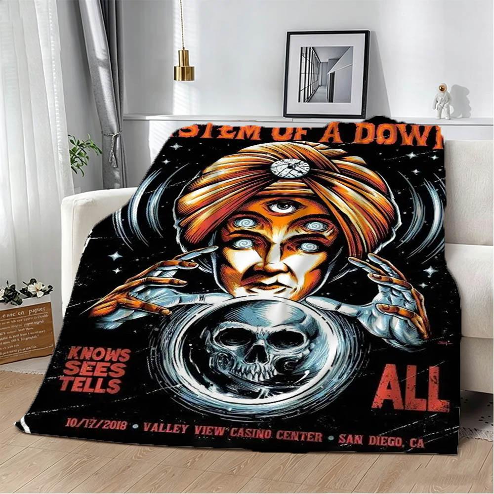 Singer S-System Band Of A D-Down Album Flannel Blanket Soft Throw Blanket Art For Home Decor Bedroom Bed Sofa Picnic Fans Gift
