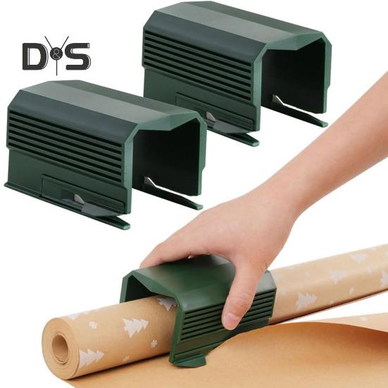 Christmas Wrapping Paper Trimmer Easy Cutting Gift Packaging Paper Slider Tool with Anti-Slip Design