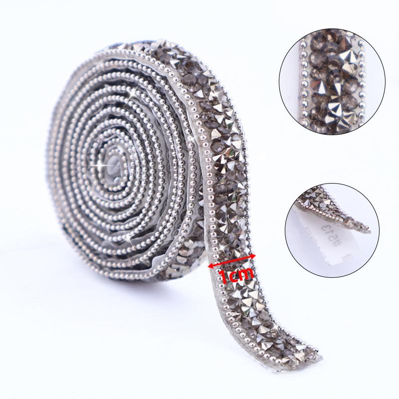 Self-Adhesive Sparkling Resin Diamond Color Ribbon, Totaling 2.5 Yards, Suitable for Crafts, Phone Gifts, Wedding, And Party Decorations