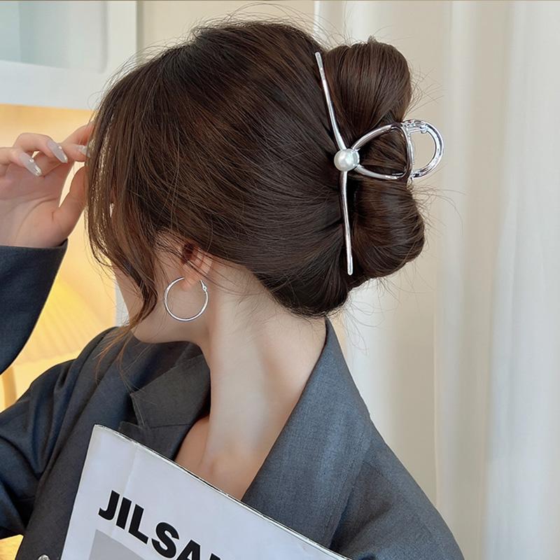 Trendy Big Women's Claw Clip for Thick Hair Accessories Headwear Giant Geometric Wave Note Crab Catch Clamps Clipper Hairgrip