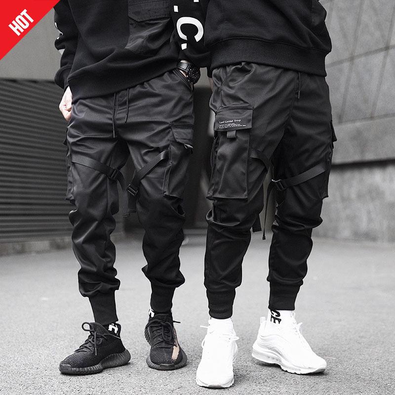 Men's Trendy Tactical Paratrooper Overalls: Li Xian & Han Shangyan Style Ribbon Leggings
