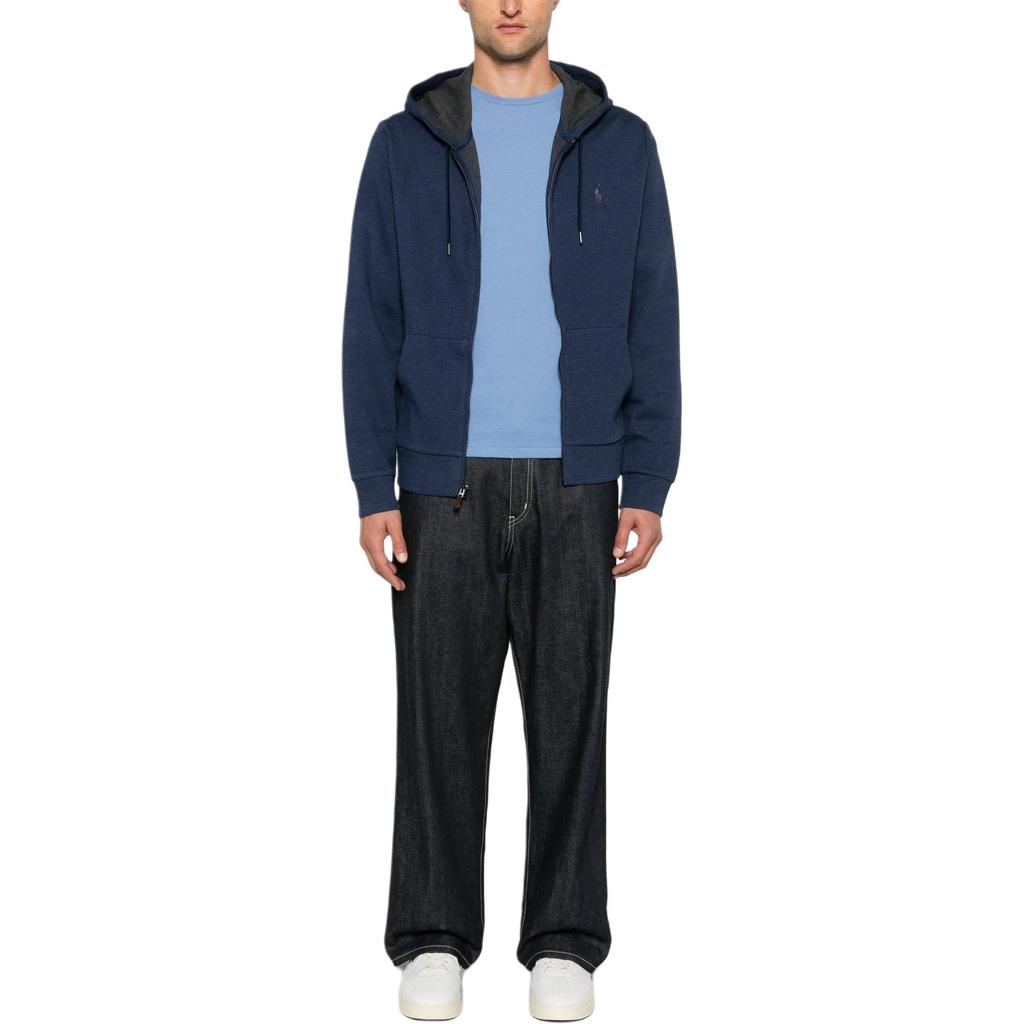 Polo Ralph Lauren Patterned Long Sleeve Hoodie Sweatshirt Men hoodies Navy-Blue 710909884-002