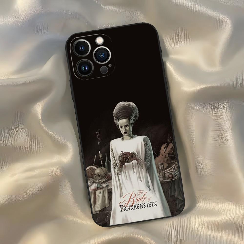 Bride Of Frankenstein Phone Case for Iphone 15 14 13 12 11 Pro Max Xr X Xs Mini 8 Plus SE 2022 Black Soft Silicone Cover