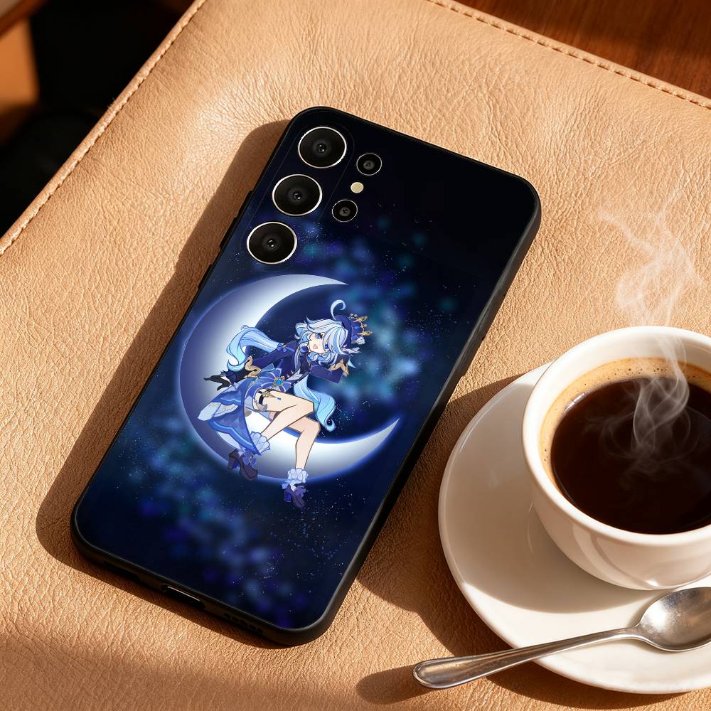 Genshin Impact Fennina Phone Case For Samsung S26,S25,24,23,22,30,21,10,9,Ultra,Plus,Lite,Black Soft Case