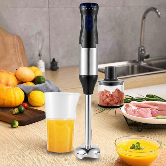 Batidora eléctrica de mano con hoja de acero inoxidable, velocidad ajustable, enchufe europeo, 220V, Kit de picadora de carne eléctrica