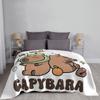 Capybara Blanket Soft Warm Flannel Throw Blanket Bedding for Bed Living room Picnic Travel Home Sofa
