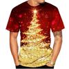 New Fashionable Christmas Casual 3D Printed Popular Personalized Printed T-shirt Santa Claus Parent-child Outfits
