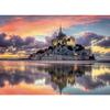Clementoni - puzzle 1000 pièces - le magnifique mont saint-michel - architecture et monument - adulte