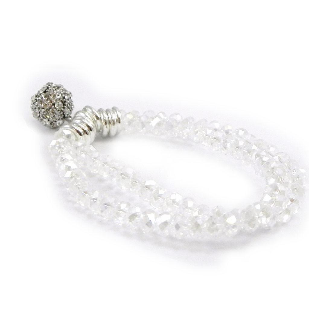 Les Trésors De Lily [I2752] - White 'Sissi' Designer Bracelet