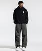 CREAM SODA LAB Cl Washed Graphic Jacquard Hoodie Knit Black