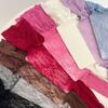 Vintage Colorful Patterned Over Knee Socks Floral Lace Trim Fishnet Mesh Stretchy Nylon Thigh High Stockings For Women