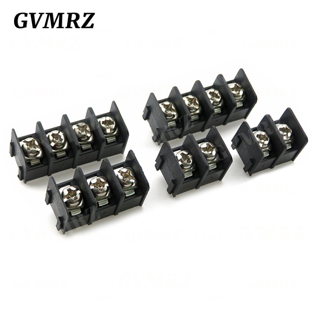 10PCS KF7.62 2P 3P 4P MG762-2 3 4 Pin Splicable Screw Terminal Block Connector Black Green 7.62mm Pitch