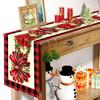 Christmas Table Runner Christmas Eve Dinner Table Decorations Gingerbread Man Santa Claus Table Cloth Cover Xmas Accessories