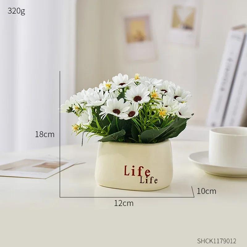 Rośliny artystyczne do dekoracji Akcesoria do dekoracji domu Wystrój pokoju Dekoracja ślubna Sztuczny kwiat Bonsai na biurko Rękodzieło