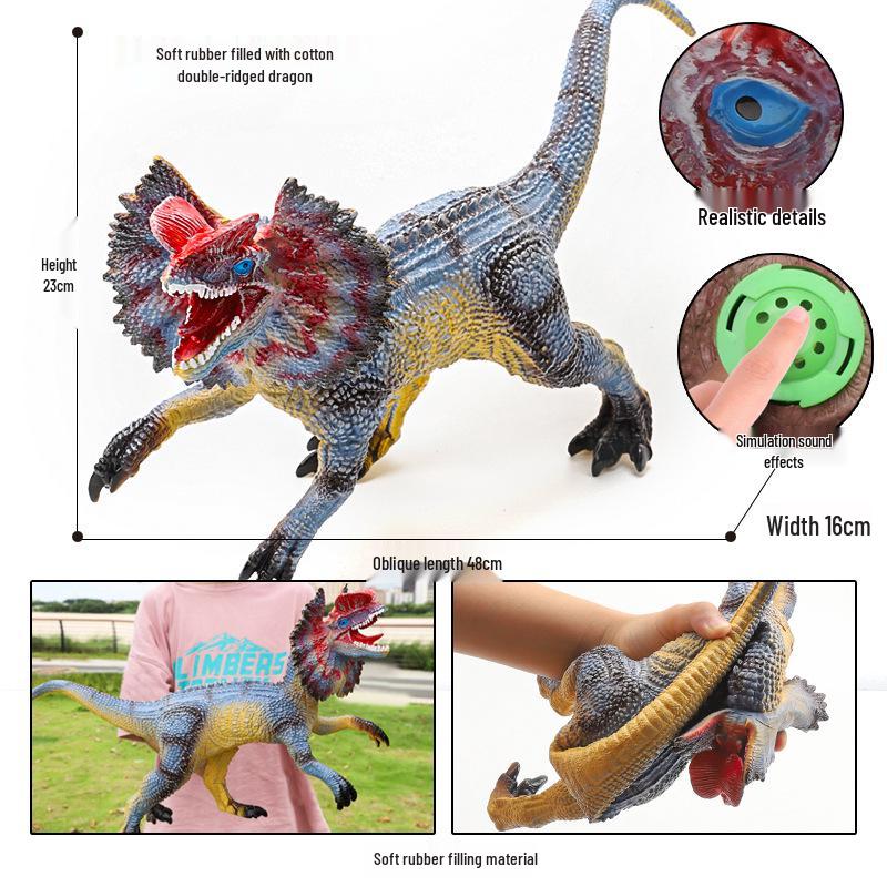 Large Soft Rubber Tyrannosaurus Rex Dinosaur Toy for Kids