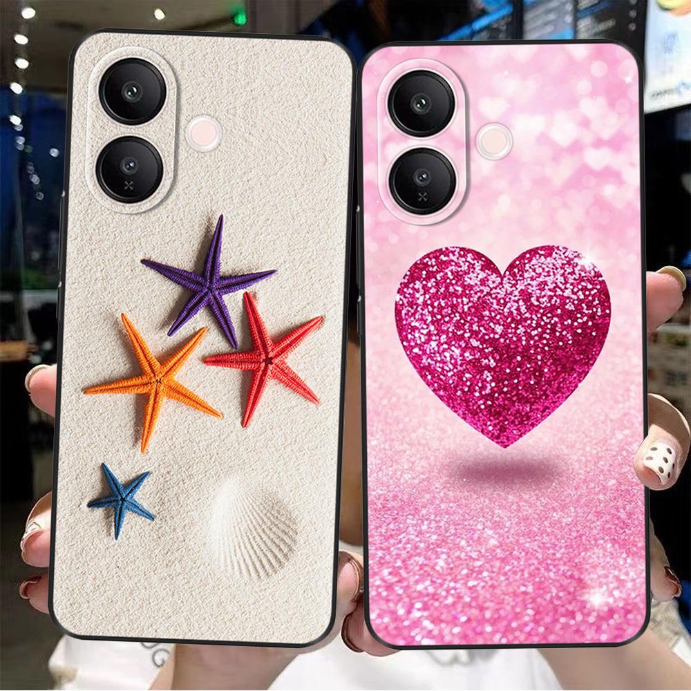 For Vivo V60 Lite Case Case Sweet Love Heart Flower Soft Silicone TPU Cover For Vivo V60 Lite 4G 5G Phone Cases Protective Coque