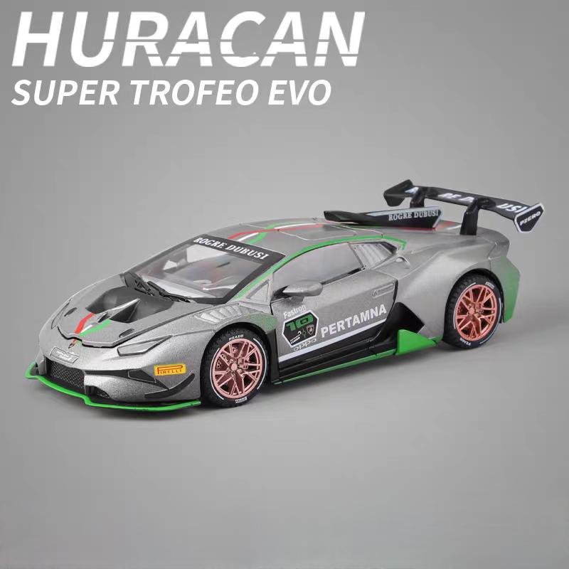 Lamborghini Huracan EVO Supercar Simulation Diecast & Toy Vehicles Sounds & Light Pull Back Car 1:32 Alloy Collection Model