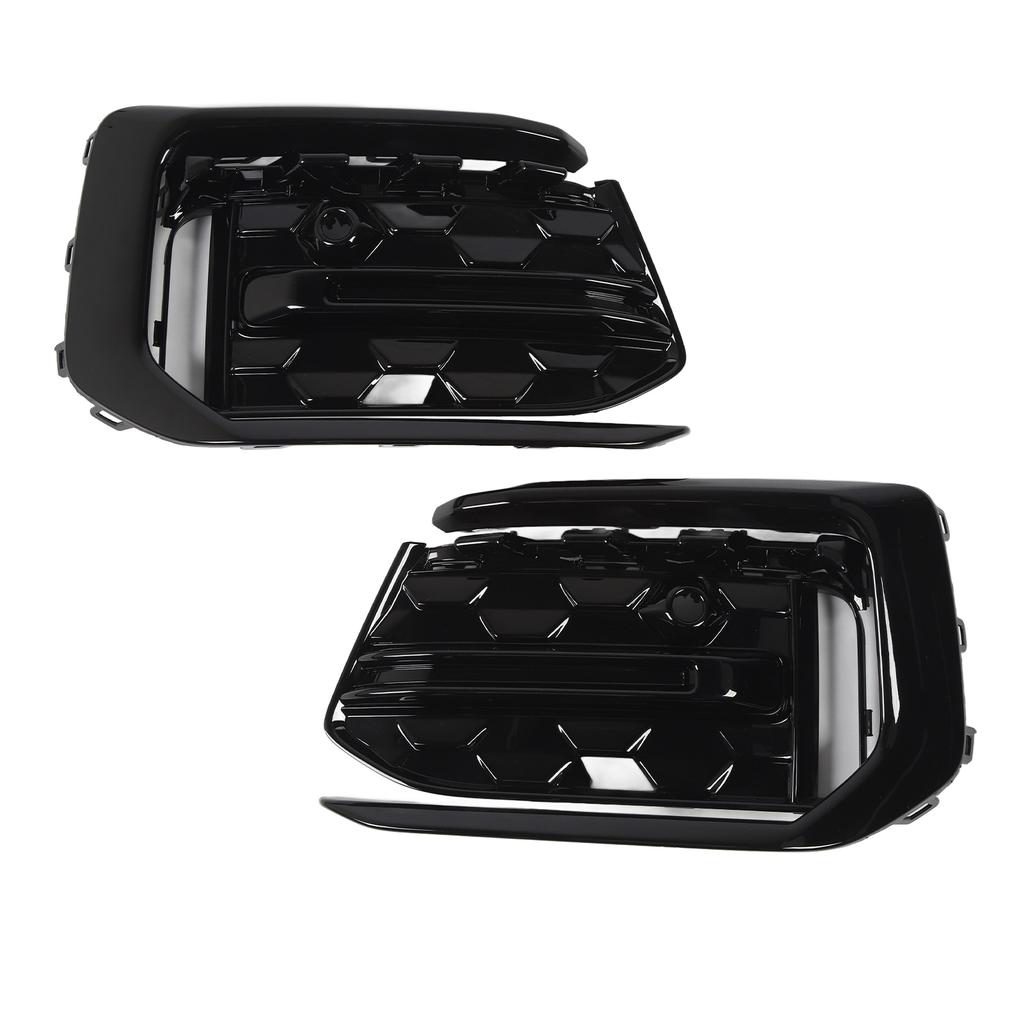 Fog Light Grille Set Left Right Glossy Black Impact Resistant Stylish for A6 C8 PA Sport 2022
