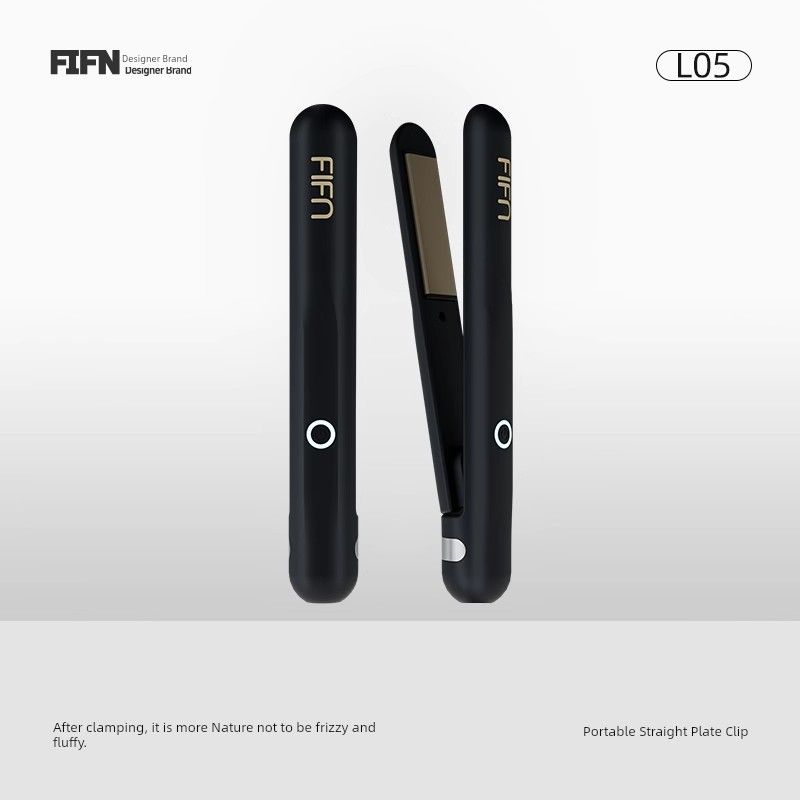 

[Recommended by Le Zai] Fifn Corn Perm Hair Straightener for Volumizing Hair Roots and Creating a High Crown, Small Volumizing Hair Straightener Black Gold [Cool Black Straight Hair Clip]