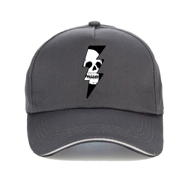 Thunder Skull Badge Lightning Skull Baseball Cap Fashion Casual Unisex Snapback Hats Summer Adjustable Dad Hat