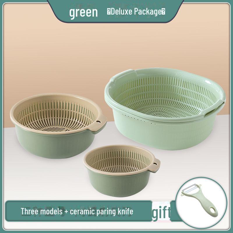 

Двухслойная пластиковая дренажная корзина: Увеличенная кухонная раковина и фруктовая тарелка