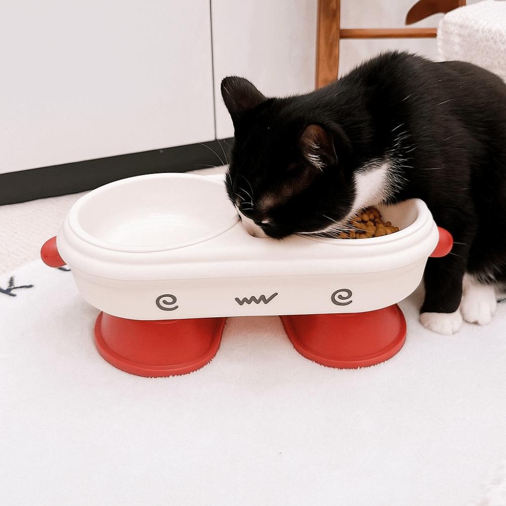 High-Stand Cat Bowl Anti Slip Detachable Dog Food Feeding Basin Large Capacity Anti Tipping Pet Drinking Feeder Kitten Puppy