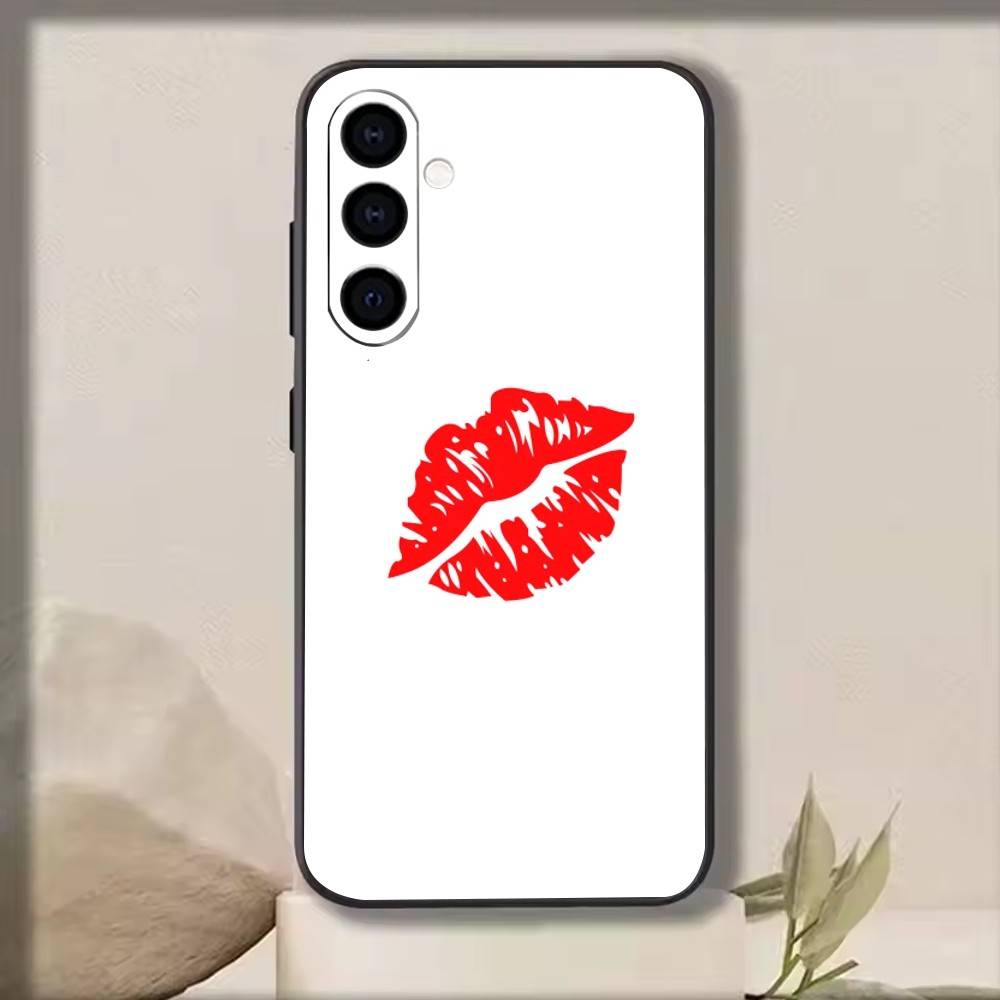 KISS Mark Phone Case For Samsung Galaxy A73,A72,A71,A70,A53,A52,A51,Soft Silicone Black Cover