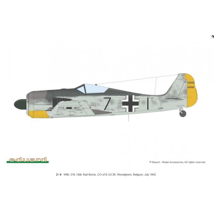 Maquette Avion - EDUARD - Fw 190a-3 Weekend Edition - Échelle 1:48 - Weekend Edition - Réf. 84205