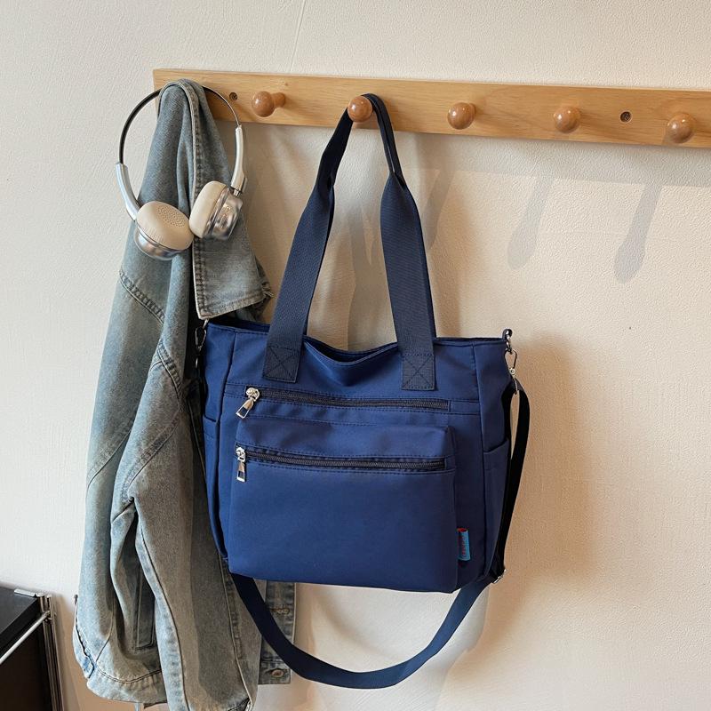 

Женская водонепроницаемая нейлоновая сумка большой вместимости - Многослойная, модная легкая сумка-тоут для мам среднего возраста