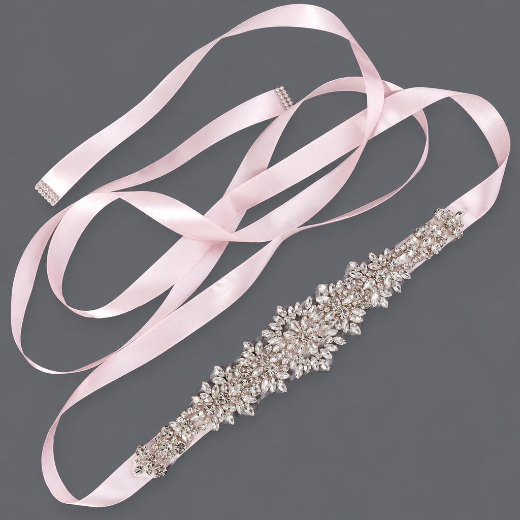 Elegantes Strassblumen-Braut-Taillenband für Hochzeitskleid oder Abendkleid