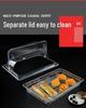 Transparent Flip-Top Cake and Fruit Display Tray with Lid