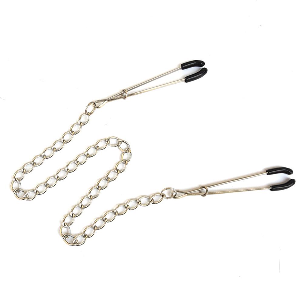 Cleme metalice pentru mamelon cu lanț Jucării sexuale erotice pentru cupluri Jocuri pentru adulți Clipuri pentru mamelon
