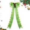Christmas Luminous Bow LED Lights Green Flexible Ribbon Decor Christmas Tree Decoration Christmas Gift Bows For Wedding Party
