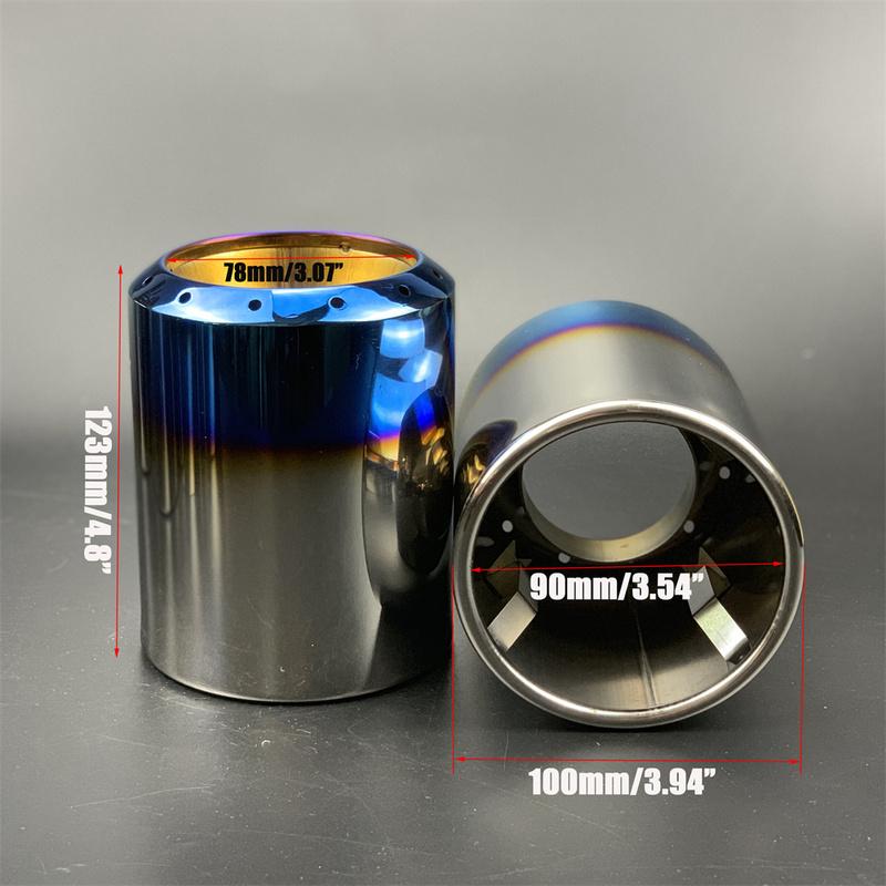 2xNEW STAINLESS STEEL EXHAUST TAIL REAR MUFFLER TIP PIPE COVER For Mazda 3 Axela Mazda 6 Atenza CX-5 CX5 CX-4 CX-30 CX-8 CX-9