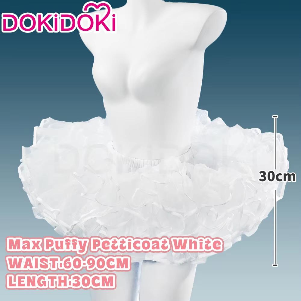 IN STOCK Underskirt Petticoats Bustle Cosplay Props DokiDoki Halloween Skirt Dress Petticoats Long Short White Black Bustle