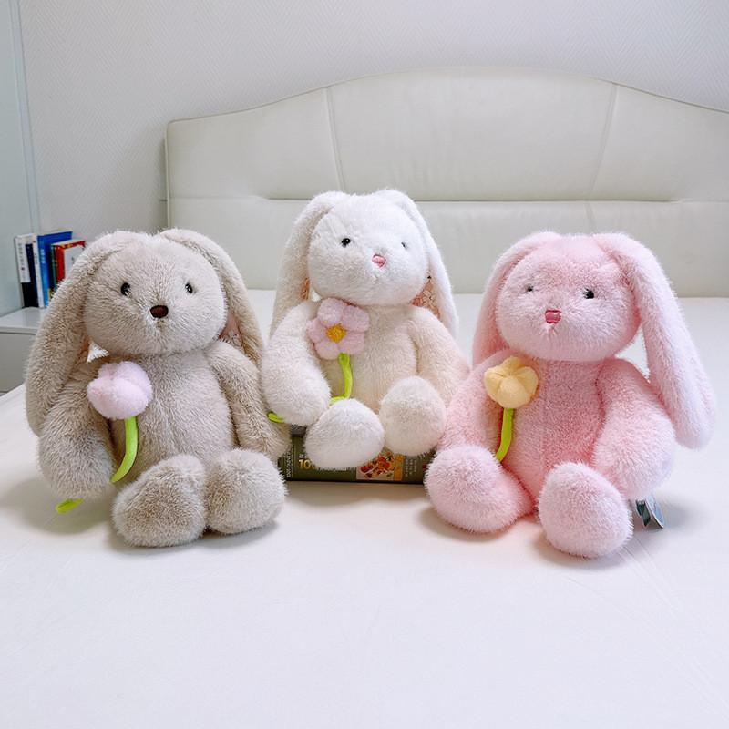 Plush Rabbit Toy For Kids Flower Decoration For Girls And Toddlers