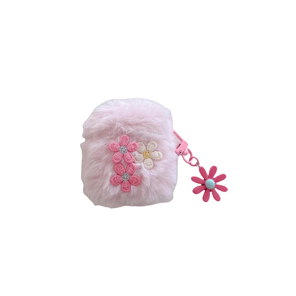 Cute Plush Flower for AirPodspro1 Apple Bluetooth Headset Case 1/1/1 Generation Protective Case Small and Fresh