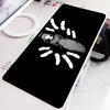 Black and White Anime Girl Table Mat Large Mouse Pad Office Keyboard Edge Locking Desk Mat Gaming Accessories Nonslip Mousepad