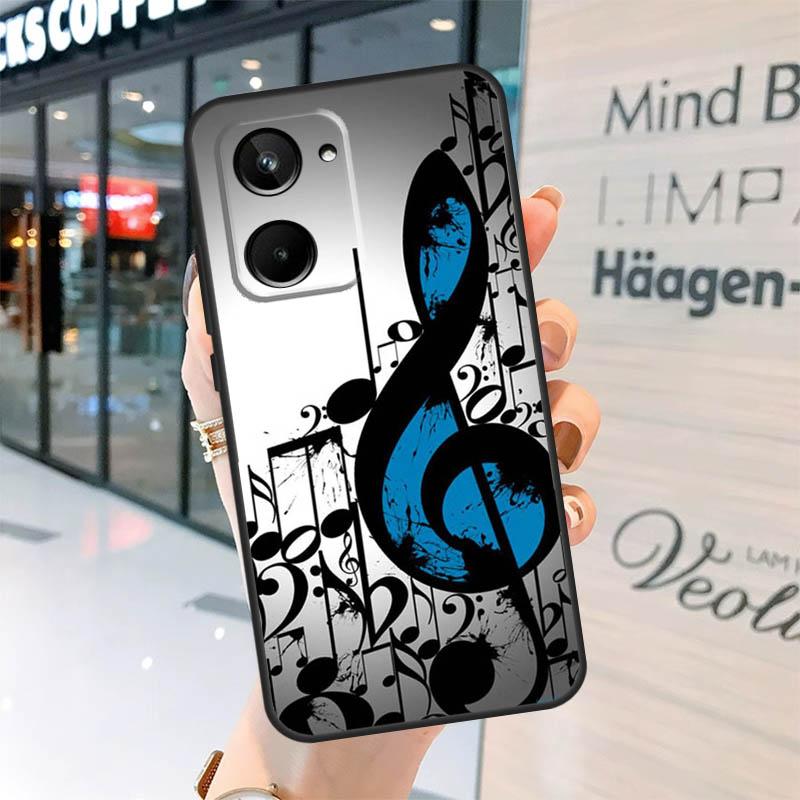 Music Note Symbol Piano Case For Realme GT7 Pro GT6 11 12 13 14 15 Pro Plus C55 C53 C35 C33 C61 C65 C67 C53 C71 C75